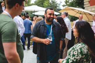 young professionals at a summer party