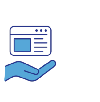 hand holding screen